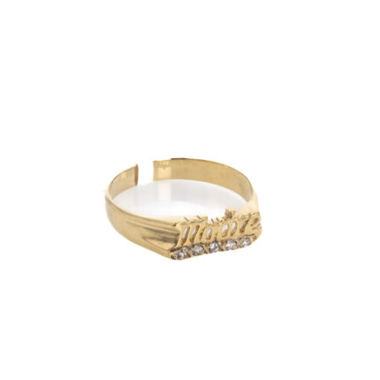 ANILLO FLORES CON ZIRCONES 18K