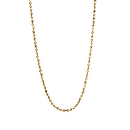 CADENA TEJIDO BOLITAS 18K