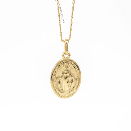 DIJE RELIGIOSO OVALADO 18K