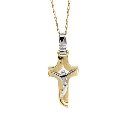 DIJE CRUCIFIJO 2 COLORES 18K