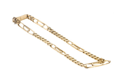 PULSERA CUBANA ALTERNADA 18K