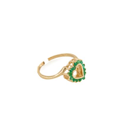 ANILLO CORAZON CON ZIRCONES 18K