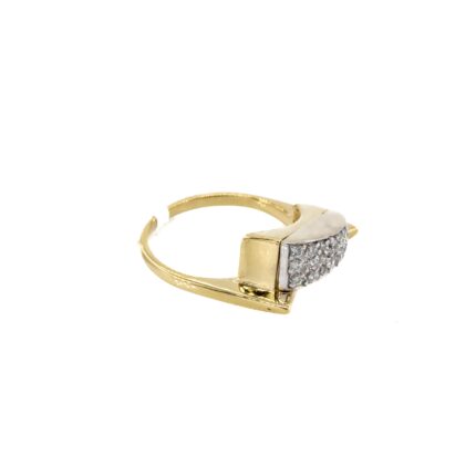 ANILLO CON ZIRCONES 18K