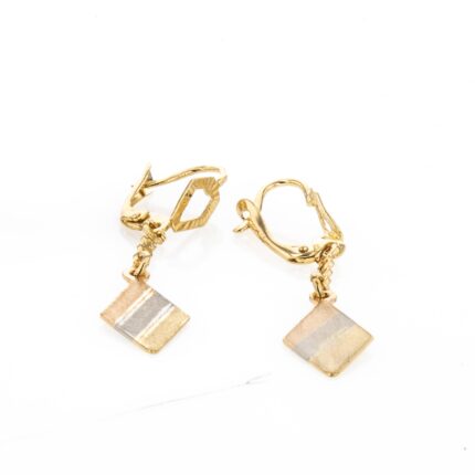 ARETES ZARCILLO 3 OROS 18K
