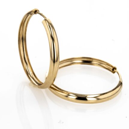 ARETES ARGOLLA LISO 18K