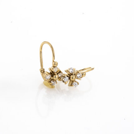 ARETES ZARCILLO PIEDRAS 18K