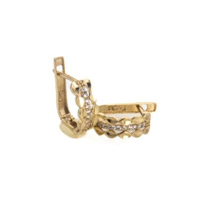 ARETES CORTOS CON ZIRCONES 18K