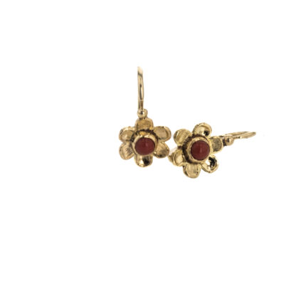 ARETES ZARCILLOS FLOR 18K
