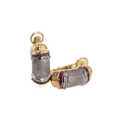 ARETES CORTOS CON ZIRCONES 18K