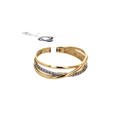 ANILLO CON ZIRCONES 18K