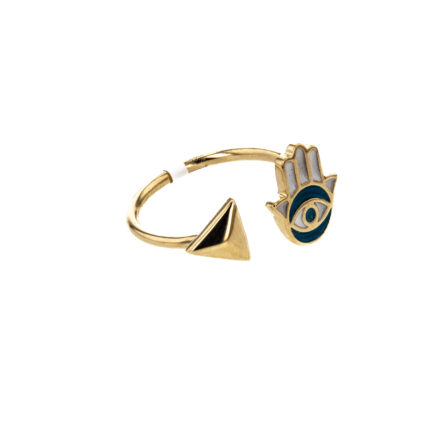 ANILLO MANO HAMSA 18K