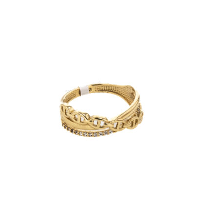 ANILLO CON ZIRCONES 18K