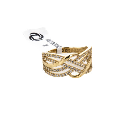 ANILLO CON ZIRCONES 18K