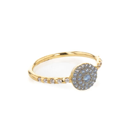 ANILLO CON ZIRCONES 18K