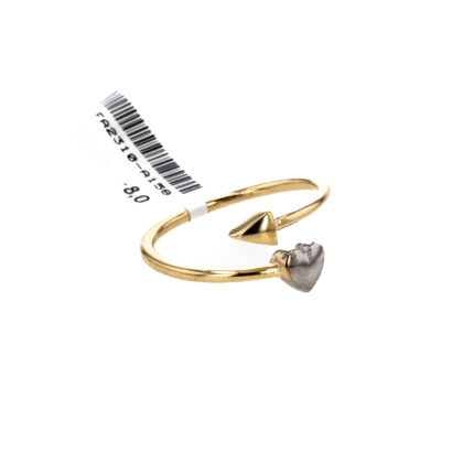 ANILLO CORAZON Y FLECHA 18K