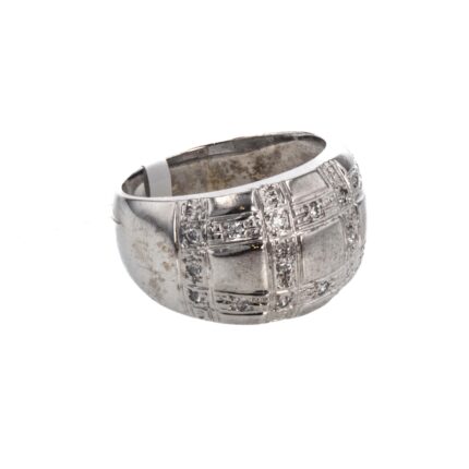 ANILLO 18K - O. BLANCO - P. FINA - 0,18 CT APROX