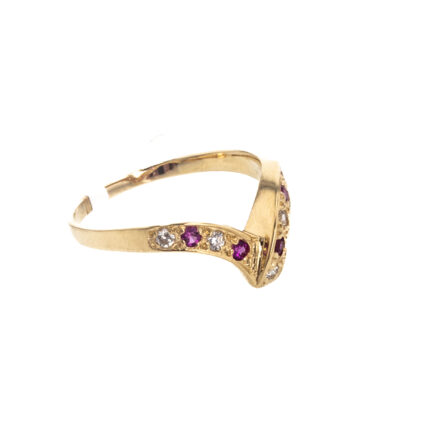 ANILLO CON ZIRCONES 18K