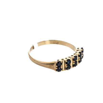 ANILLO CON ZIRCONES 18K