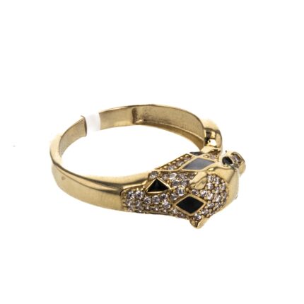 ANILLO LEOPARDO CON ZIRCONES 18K
