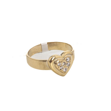 ANILLO CORAZON ZIRCONES 18K