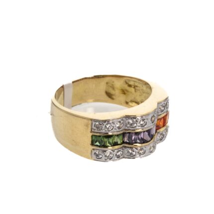 ANILLO CON ZIRCONES 18K