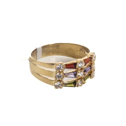 ANILLO CON ZIRCONES 18K