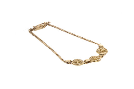 PULSERA CUBANA CON ZIRCONES 18K