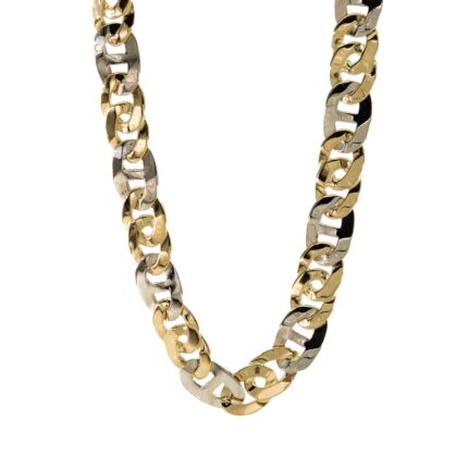 CADENA ANCLA 2 COLORES 18K