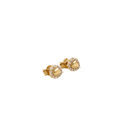 ARETES TOPOS CON ZIRCONES 18K