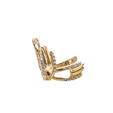 ARETES CORTOS CON ZIRCONES 18K