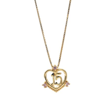 CADENA CON DIJE 15 AÑOS 18K