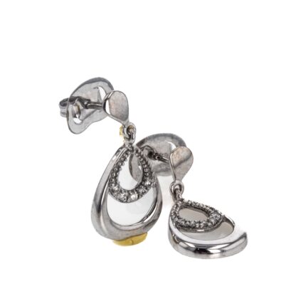 ARETES 18K - P.FINA - O. BLANCO