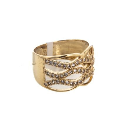 ANILLO CON ZIRCONES 18K