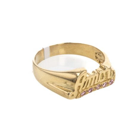 ANILLO AMOR CON ZIRCONES 18K