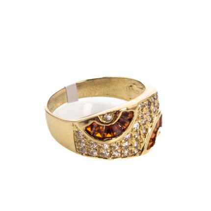 ANILLO CON ZIRCONES 18K