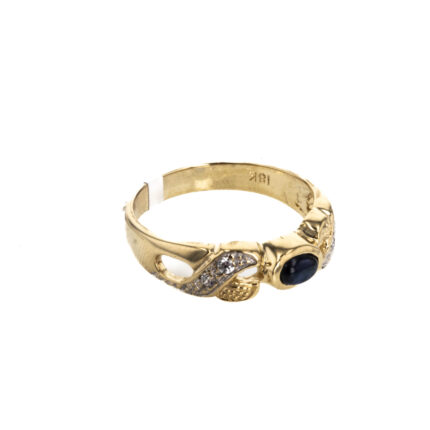ANILLO PIEDRA AZUL 18K