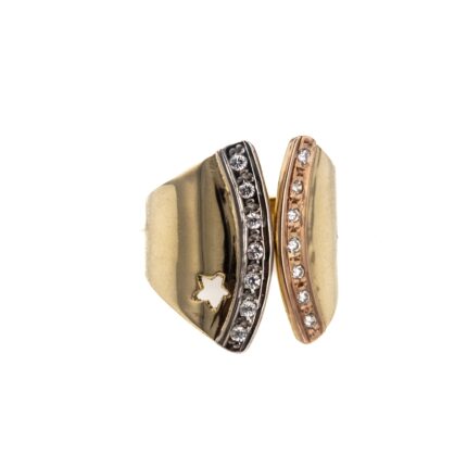 ANILLO 3 COLORES CON ZIRCONES 18K