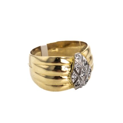 ANILLO CON ZIRCONES 18K