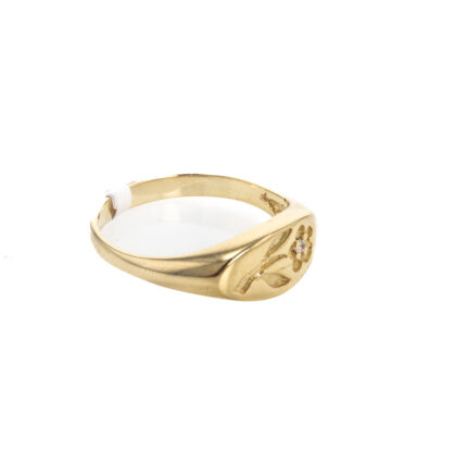 ANILLO FLOR CON ZIRCON 18K