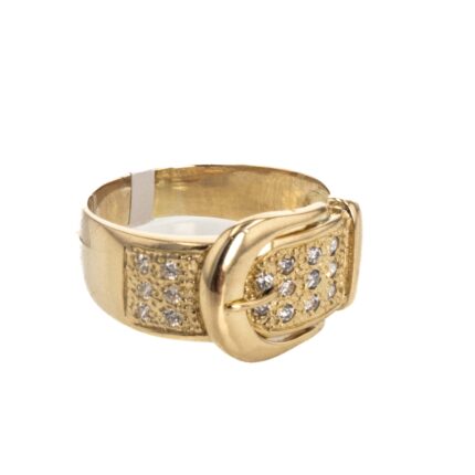 ANILLO CORREA CON ZIRCONES 18K