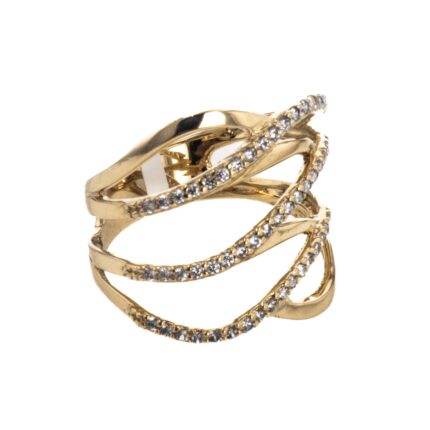 ANILLO CON ZIRCONES 18K