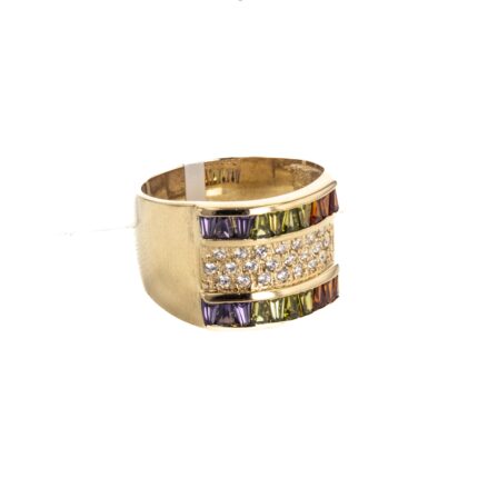 ANILLO CON ZIRCONES 18K