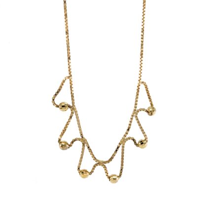 CADENA TEJIDO CAJA 18K