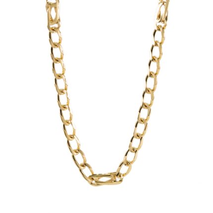 CADENA TEJIDO CUBANA ALTERNADA 18K