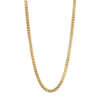 CADENA TEJIDO CUBANA 18K