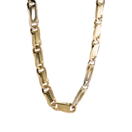 CADENA TEJIDO OJO DE PAJARO 18K