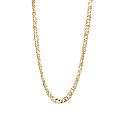 CADENA TEJIDO ROMBO 18K