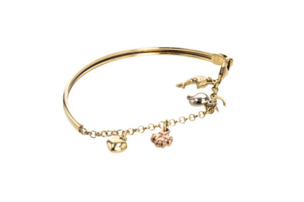 PULSERA MEDIA CAÑA 18K
