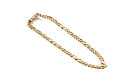 PULSERA CUBANA ALTERNADA 18K