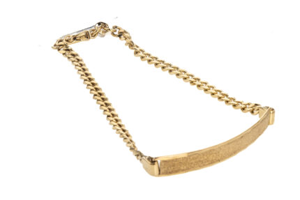 PULSERA CUBANA CON PLACA 18K